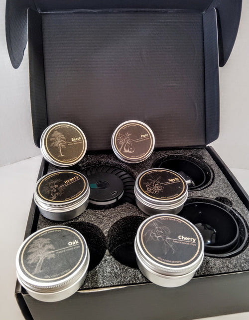 Load image into Gallery viewer, S.I.E.R.I. High End Whiskey Smoker Kit Rechargeable Black
