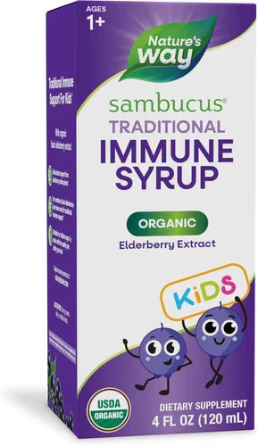 Load image into Gallery viewer, BestBy02/26 Nature's Way Organic Sambucus Kids Syrup Elderberry 4 fl oz
