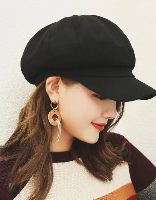 Load image into Gallery viewer, Octagonal Woolen Beret Hat for Casual Wear
