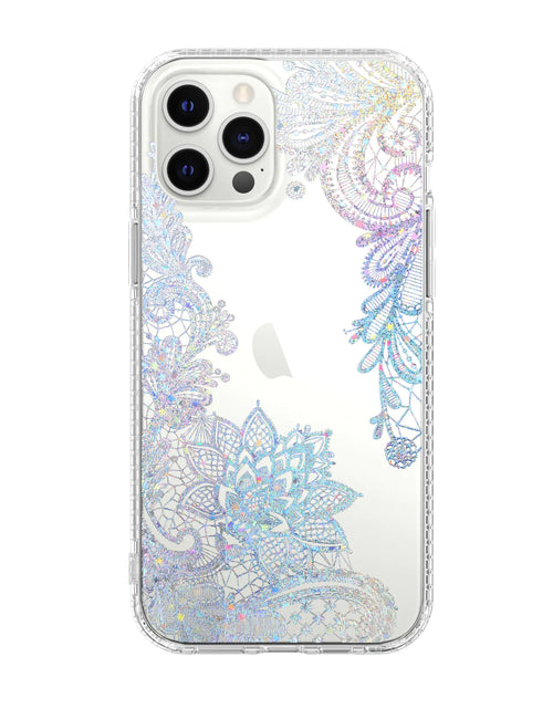 Load image into Gallery viewer, Mosaic Marble Pattern Floral Transparent Phone Case

