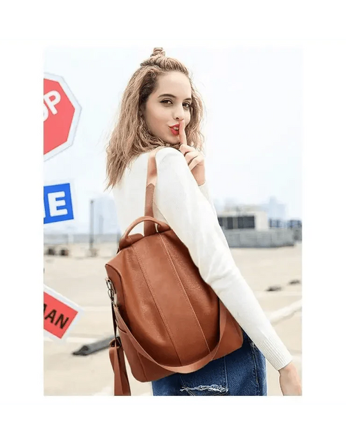 Load image into Gallery viewer, Sizzling Anti-Theft Vintage Style Leather Backpacks for Teenager Girls And Women School Bagpack For Females Travel Bags

