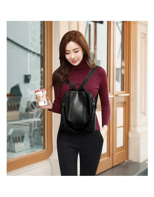 Load image into Gallery viewer, Sizzling Anti-Theft Vintage Style Leather Backpacks for Teenager Girls And Women School Bagpack For Females Travel Bags
