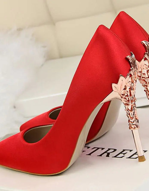 Load image into Gallery viewer, White Satin High Heels for Women - Stylish Pointed Shoes
