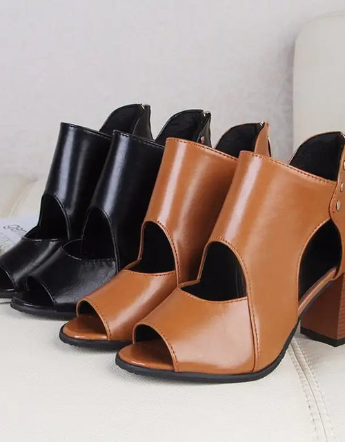 Load image into Gallery viewer, New Fashion Mid-Heel Thick Heel Women's Sandals
