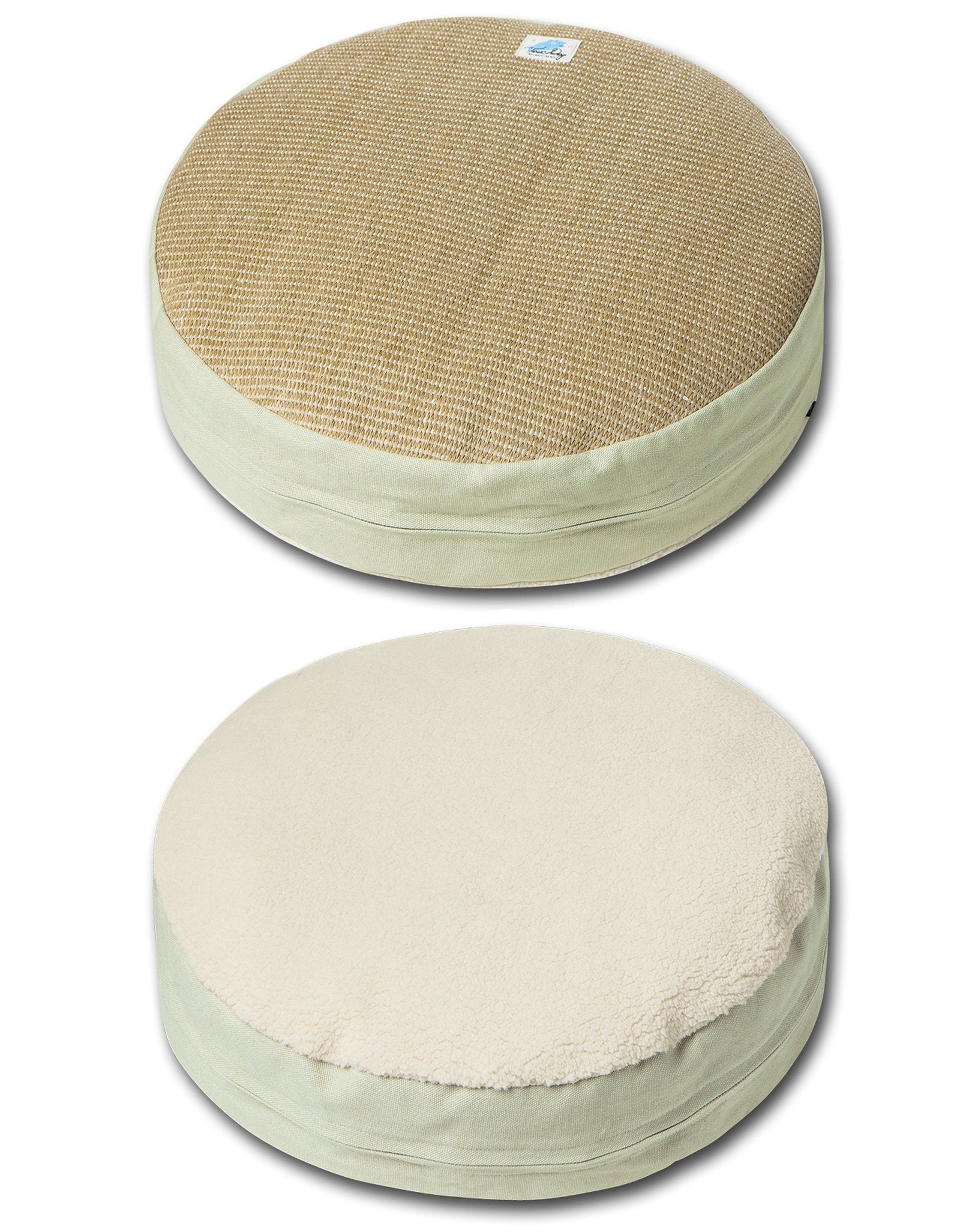 Touchcat 'Claw-ver Nest' Rounded Scratching Cat Bed w/ Teaser Toy