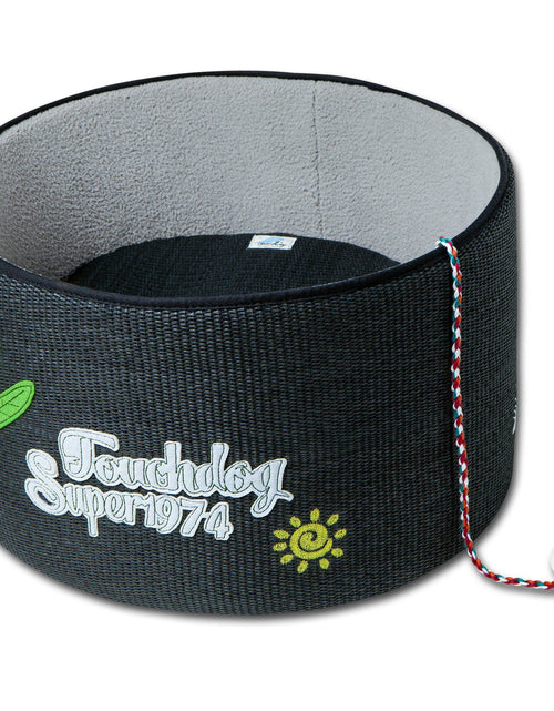 Load image into Gallery viewer, Touchcat 'Claw-ver Nest' Rounded Scratching Cat Bed w/ Teaser Toy
