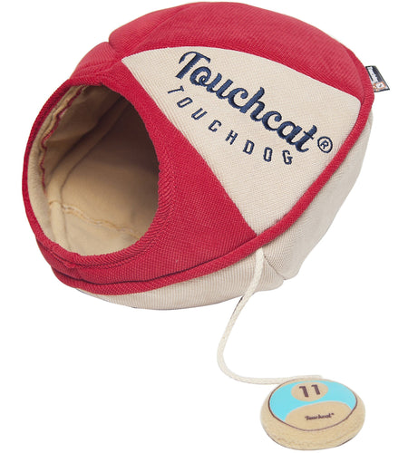 Touchcat ® 'Oval Saucer' Collapsible Walk-Through Kitty Pet Cat Bed House w/ Play Active Teaser Toy