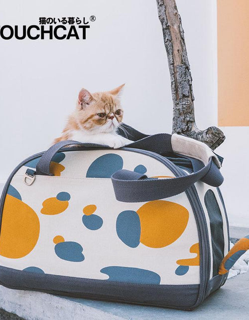 Load image into Gallery viewer, Touchcat 'Tote-Tails' Designer Airline Approved Collapsible Cat Carrier

