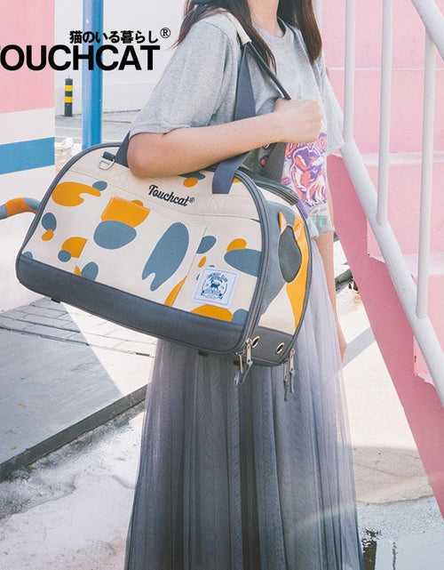 Load image into Gallery viewer, Touchcat 'Tote-Tails' Designer Airline Approved Collapsible Cat Carrier
