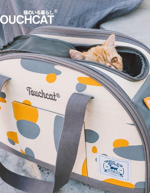 Load image into Gallery viewer, Touchcat 'Tote-Tails' Designer Airline Approved Collapsible Cat Carrier
