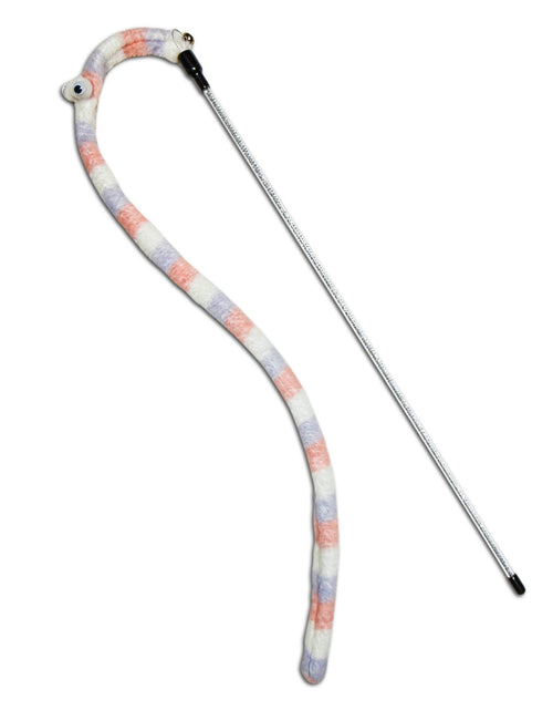 Load image into Gallery viewer, Touchcat Worm-Tail Designer Wand Cat Teaser
