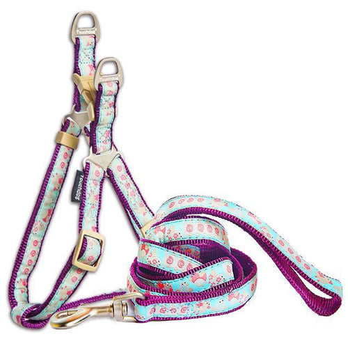 Load image into Gallery viewer, Touchdog 'Avery Patterned' Tough Stitched Dog Harness and Leash

