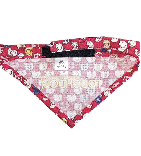 Touchdog Elephant Patterned Hook-and-Loop Fashion Dog Bandana