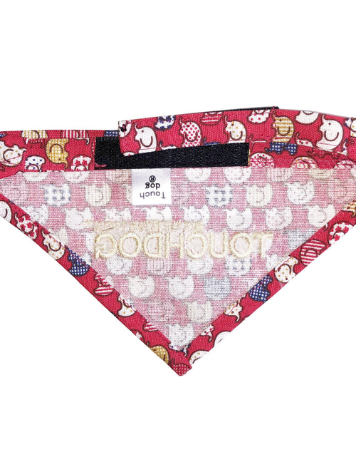 Load image into Gallery viewer, Touchdog Elephant Patterned Hook-and-Loop Fashion Dog Bandana
