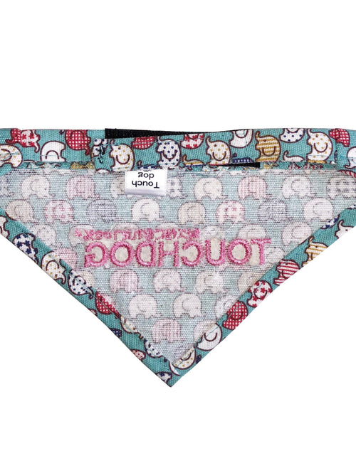 Load image into Gallery viewer, Touchdog Elephant Patterned Hook-and-Loop Fashion Dog Bandana
