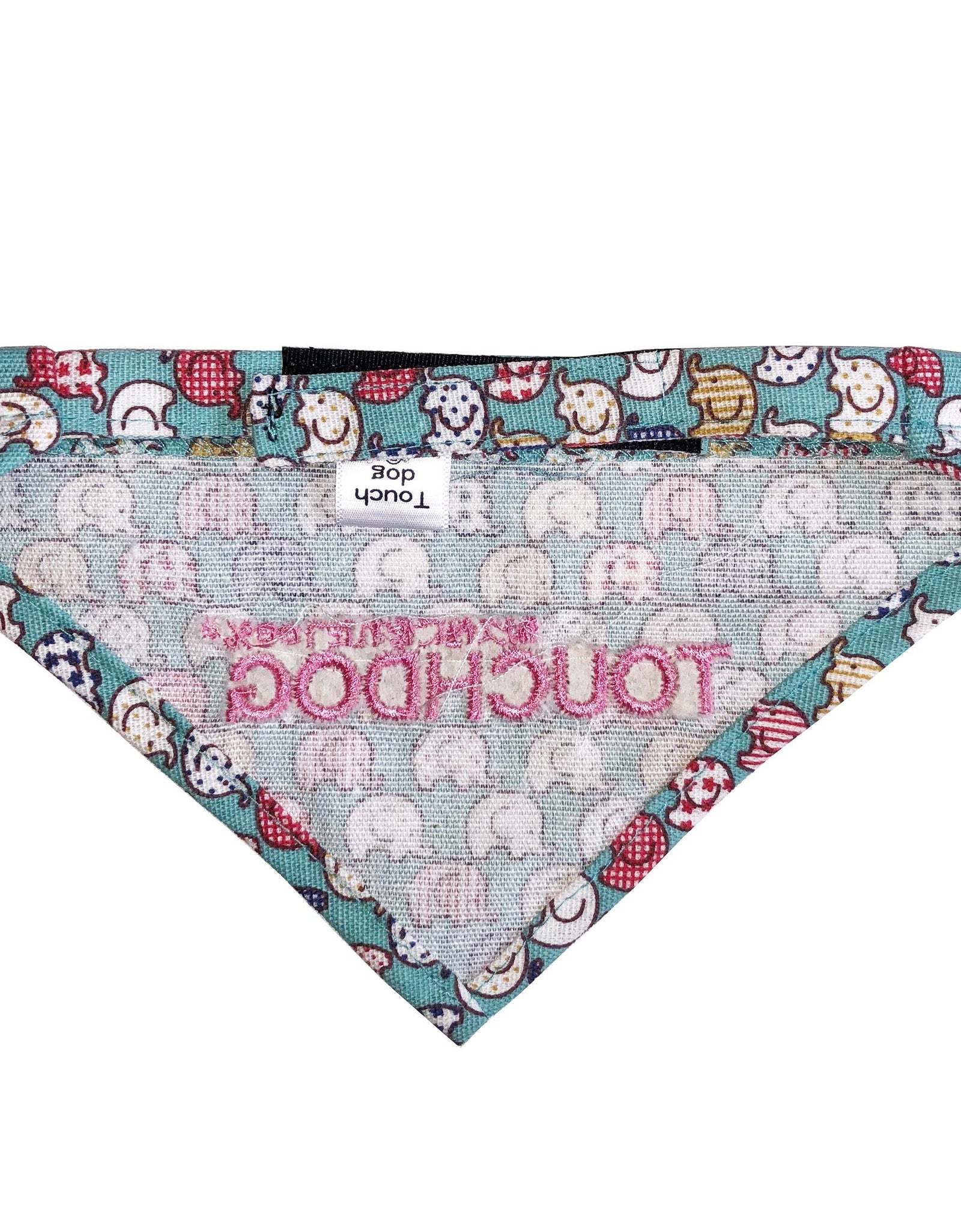 Touchdog Elephant Patterned Hook-and-Loop Fashion Dog Bandana