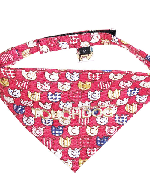 Load image into Gallery viewer, Touchdog Elephant Patterned Hook-and-Loop Fashion Dog Bandana
