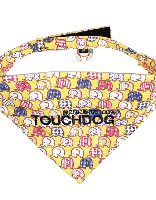 Load image into Gallery viewer, Touchdog Elephant Patterned Hook-and-Loop Fashion Dog Bandana
