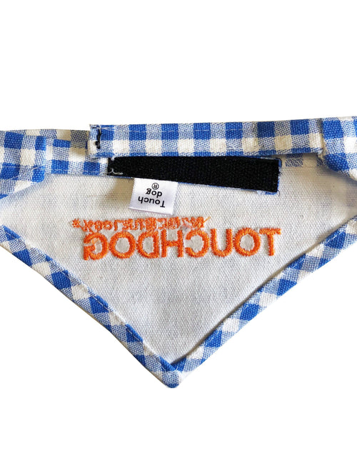 Load image into Gallery viewer, Touchdog Plaid Patterned Hook-and-Loop Fashion Dog Bandana

