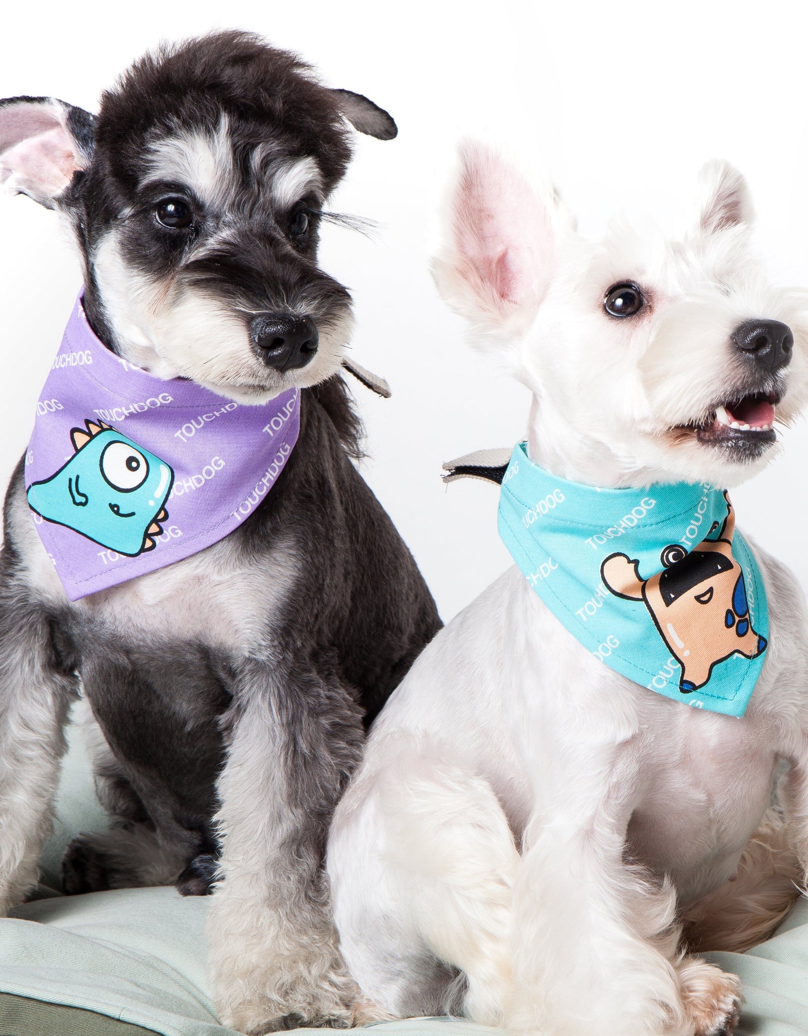 Touchdog Plaid Patterned Hook-and-Loop Fashion Dog Bandana
