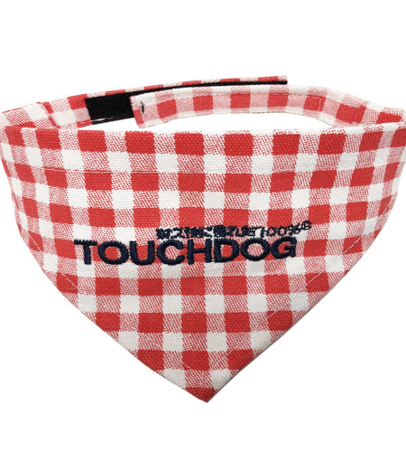 Touchdog Plaid Patterned Hook-and-Loop Fashion Dog Bandana