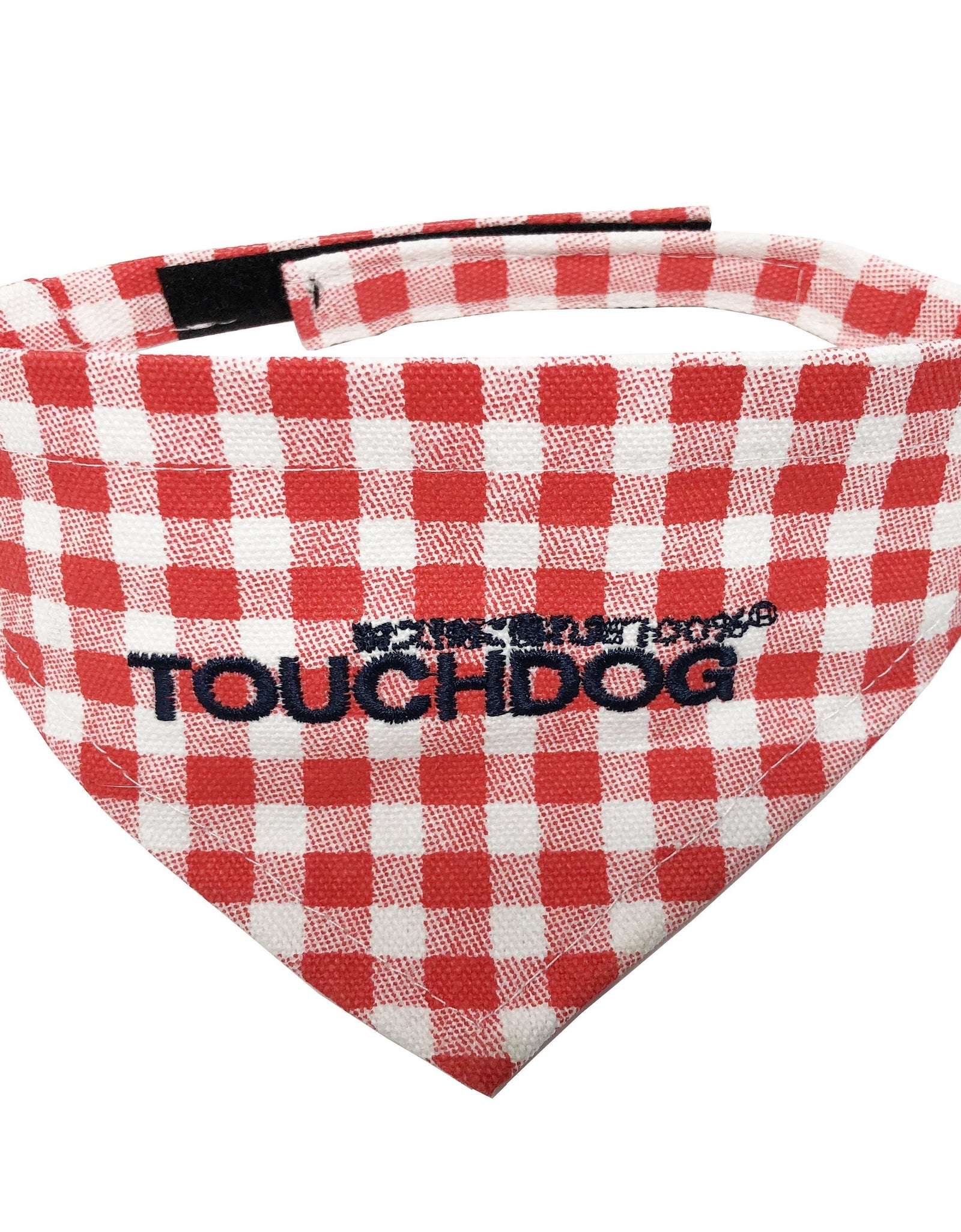 Touchdog Plaid Patterned Hook-and-Loop Fashion Dog Bandana