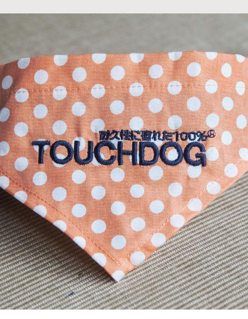 Load image into Gallery viewer, Touchdog Polka-dot Patterned Hook-and-Loop Fashion Dog Bandana
