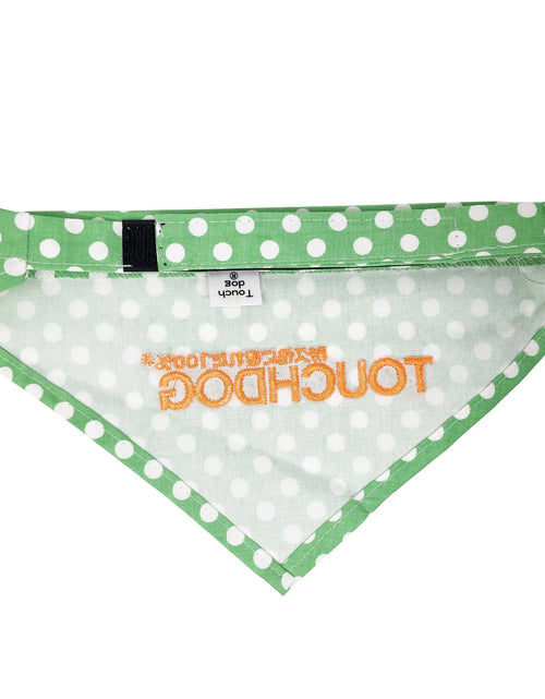 Load image into Gallery viewer, Touchdog Polka-dot Patterned Hook-and-Loop Fashion Dog Bandana

