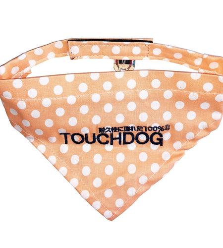 Touchdog Polka-dot Patterned Hook-and-Loop Fashion Dog Bandana