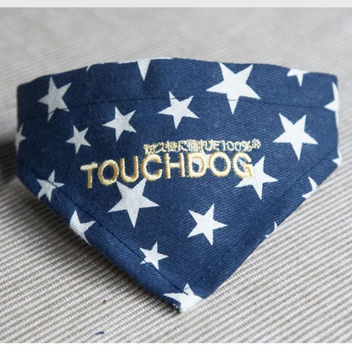 Load image into Gallery viewer, Touchdog Star Patterned Hook-and-Loop Fashion Dog Bandana
