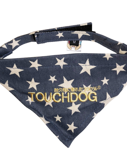Load image into Gallery viewer, Touchdog Star Patterned Hook-and-Loop Fashion Dog Bandana
