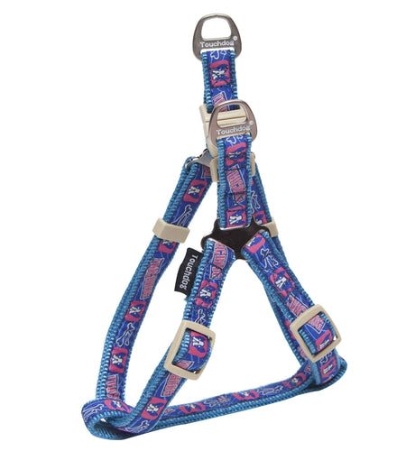 Touchdog 'Bone Patterned' Tough Stitched Dog Harness and Leash