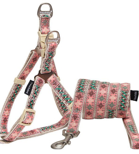 Touchdog  'Capentry Patterned' Tough Stitched Dog Harness and Leash