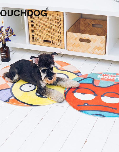 Load image into Gallery viewer, Touchdog Cartoon Alien Monster Rounded Cat and Dog Mat

