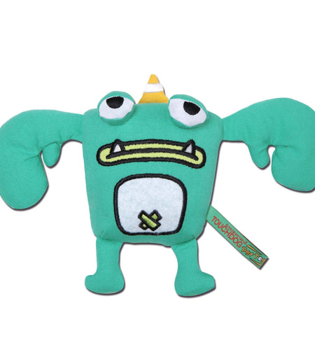 Touchdog Cartoon Crabby Tooth Monster Plush Dog Toy