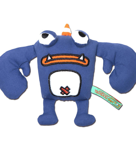 Touchdog Cartoon Crabby Tooth Monster Plush Dog Toy