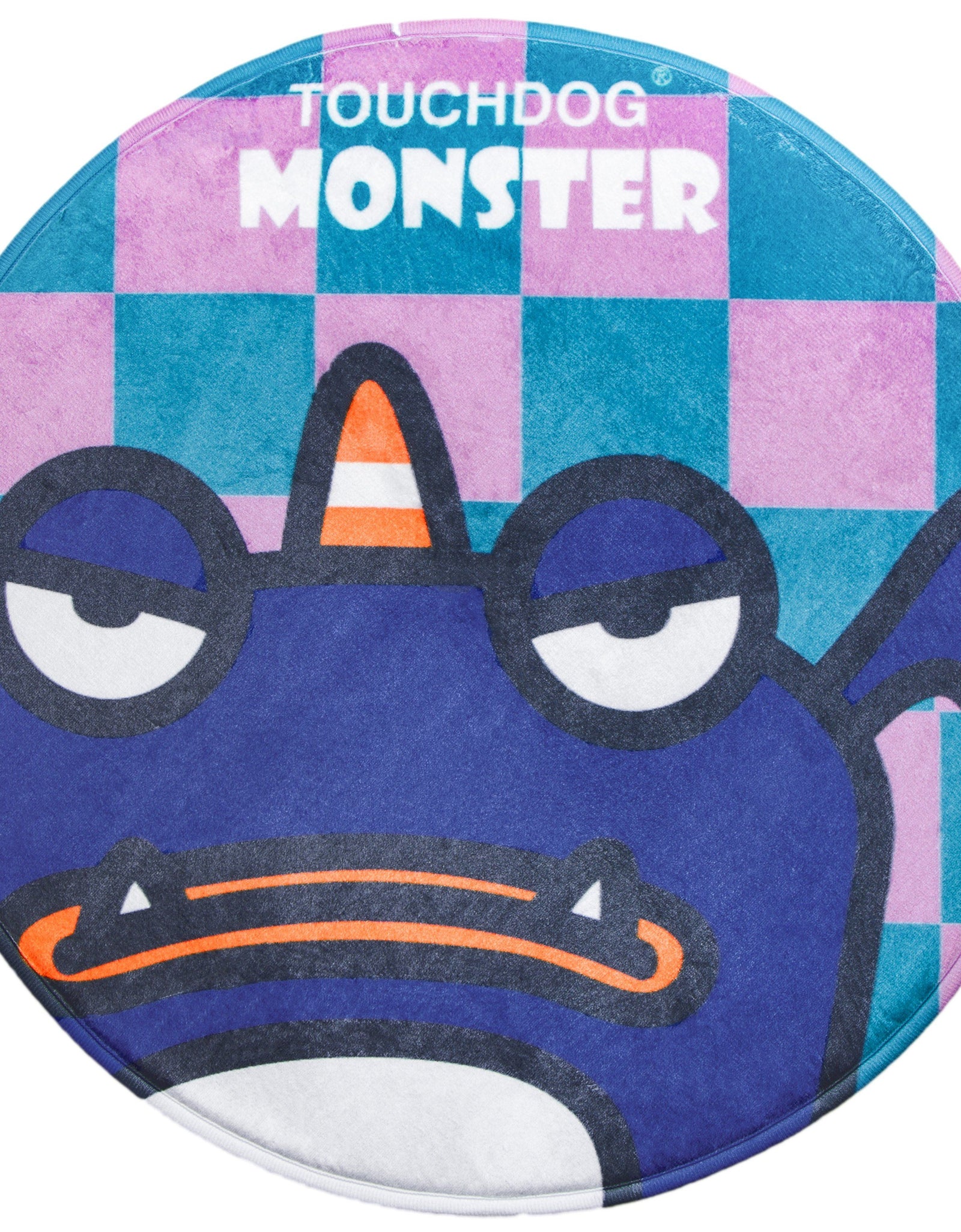 Touchdog Cartoon Crabby Tooth Monster Rounded Cat and Dog Mat