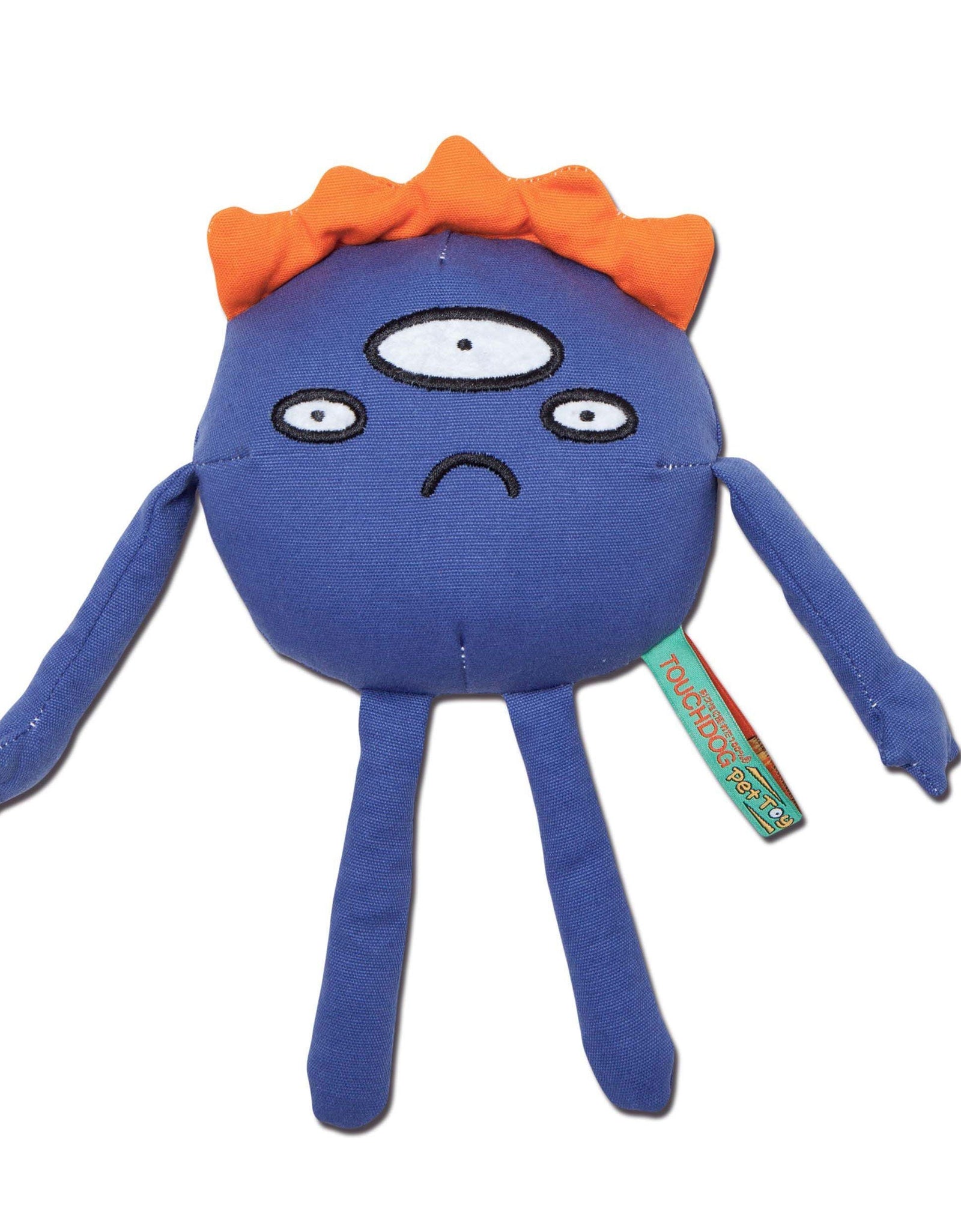 Touchdog Cartoon Monster Plush Dog Toy - Dark Blue