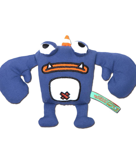 Touchdog Cartoon Monster Plush Dog Toy - Dark Blue