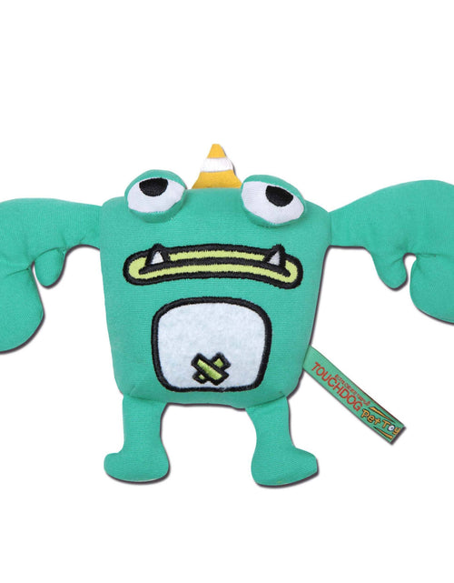 Load image into Gallery viewer, Touchdog Cartoon Monster Plush Dog Toy - Green
