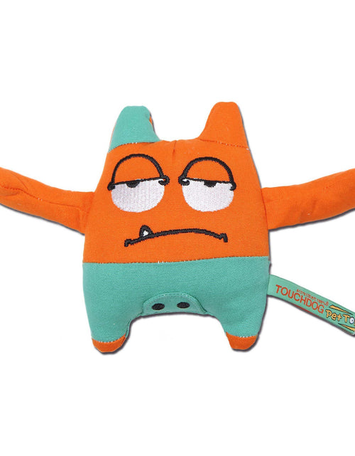 Load image into Gallery viewer, Touchdog Cartoon Monster Plush Dog Toy - Orange
