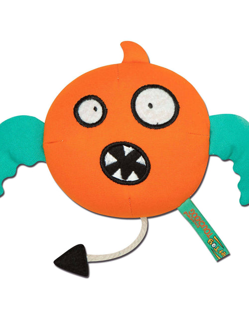 Load image into Gallery viewer, Touchdog Cartoon Monster Plush Dog Toy - Orange
