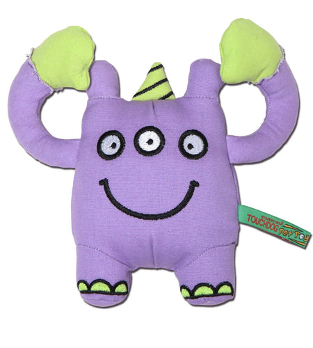 Touchdog Cartoon Monster Plush Dog Toy - Purple