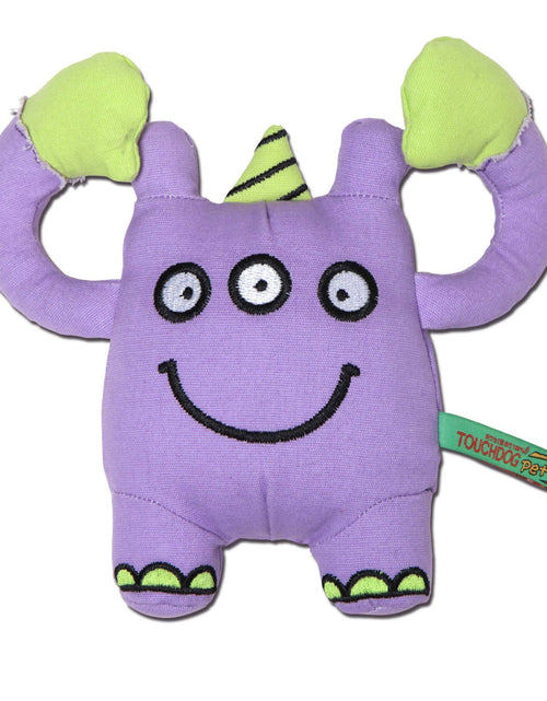 Load image into Gallery viewer, Touchdog Cartoon Monster Plush Dog Toy - Purple
