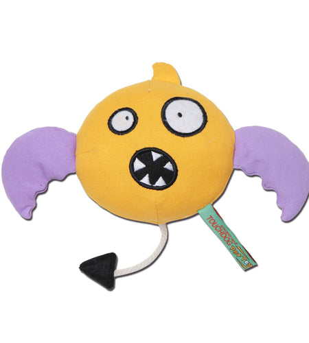 Touchdog Cartoon Monster Plush Dog Toy - Yellow