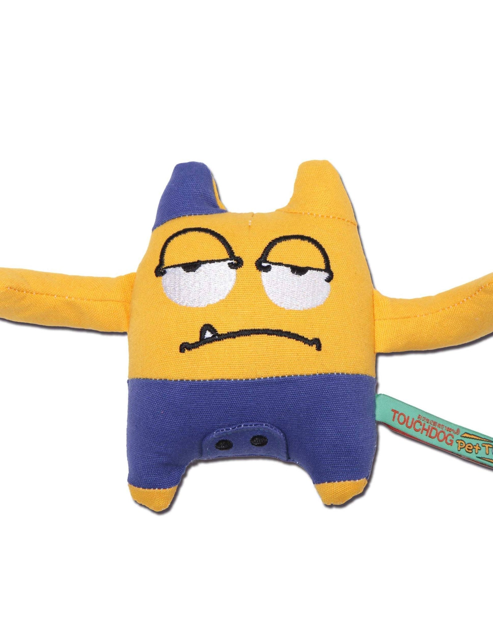 Touchdog Cartoon Monster Plush Dog Toy - Yellow