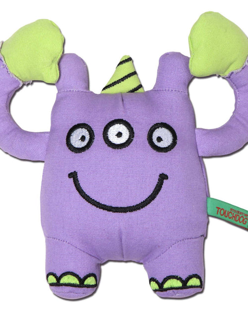 Load image into Gallery viewer, Touchdog Cartoon Three-eyed Monster Plush Dog Toy
