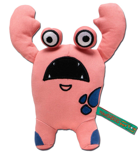 Touchdog Cartoon Up-for-Crabs Monster Plush Dog Toy