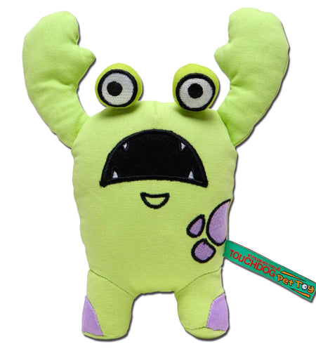 Touchdog Cartoon Up-for-Crabs Monster Plush Dog Toy