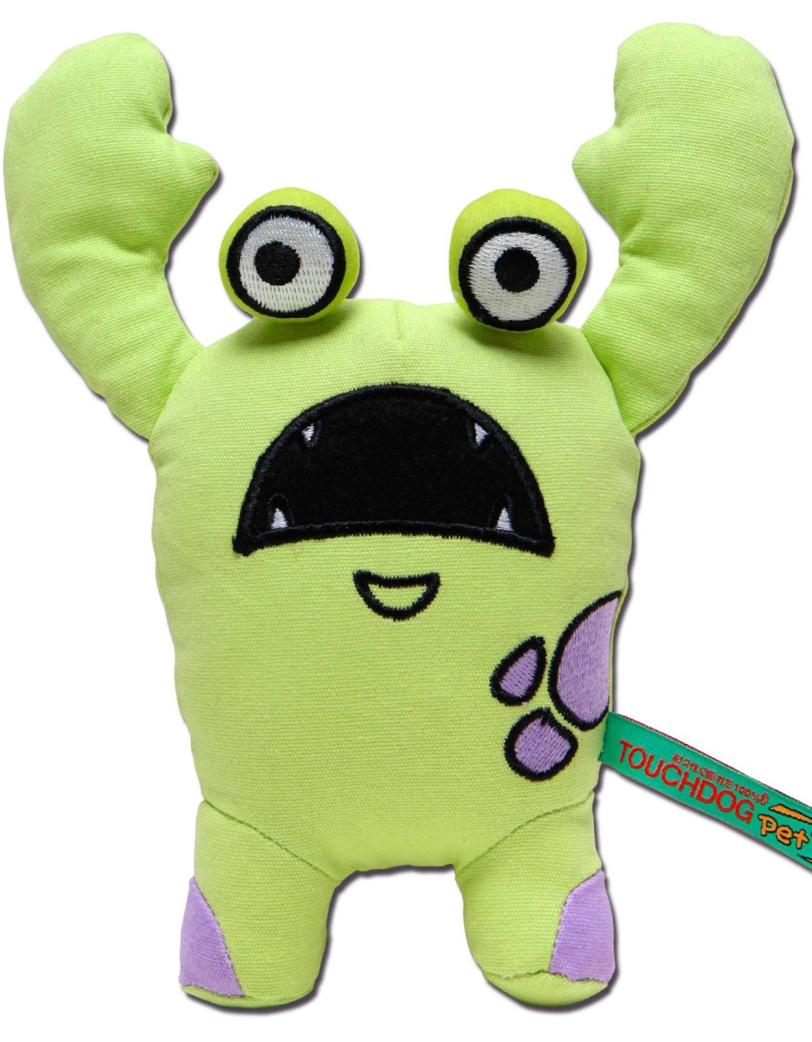 Touchdog Cartoon Up-for-Crabs Monster Plush Dog Toy